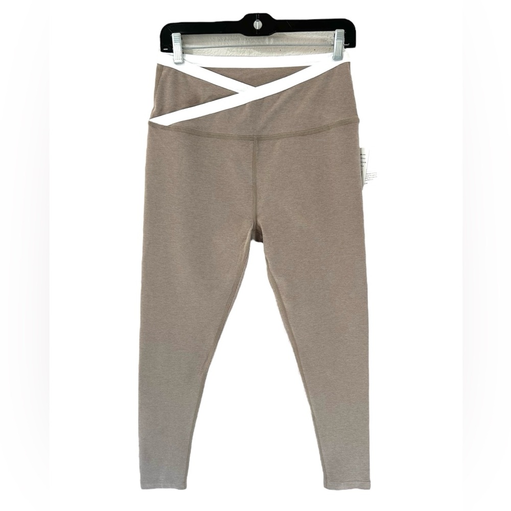 Beyond Yoga women’s Outlines leggings XL birch taupe white high waist NWT